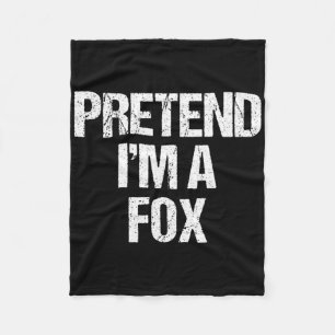 Ik ben een fox kostuum Funny Lazy Halloween Fleece Deken