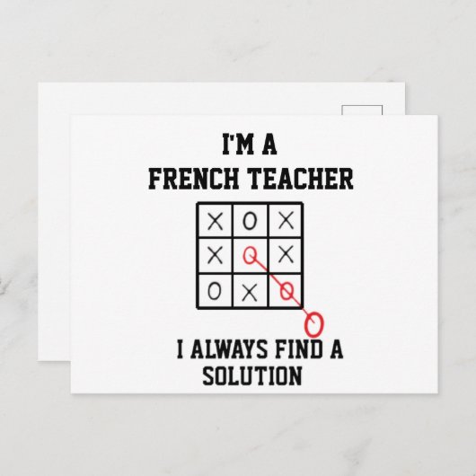 Ik ben een Franse leraar, ik vind altijd een oplos Briefkaart (Voorkant / Achterkant)