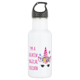 Ik ben een Freakin Magical Unicorn Funny Waterfles