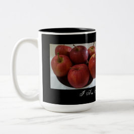 Ik ben een fruitliefhebber - appelbeker tweekleurige koffiemok