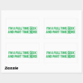 Ik ben een fulltime geek en parttime nerd sticker (Vel)