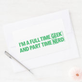 Ik ben een fulltime geek en parttime nerd sticker (Envelop)