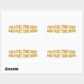 Ik ben een fulltime geek en parttime nerd sticker (Vel)