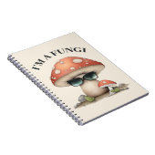 "Ik ben een Fungi" Cute Mushroom met zonnebrillen Notitieboek (Rechterzijde)