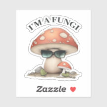 "Ik ben een Fungi" Cute Mushroom met zonnebrillen