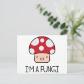 Ik ben een Fungi Fun Guy-paddenstoel Briefkaart (Staand voorkant)