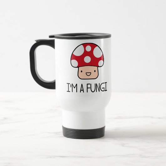Ik ben een Fungi Fun Guy-paddenstoel Reisbeker (Links)