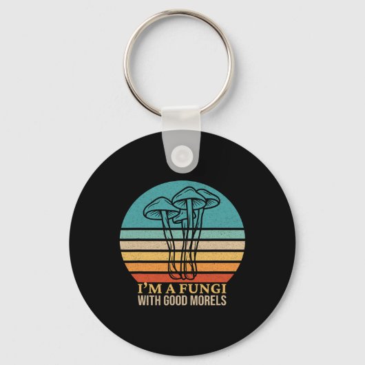 Ik ben een Fungi Funny Morel Mushroom Foraging Fun Sleutelhanger (Voorkant)