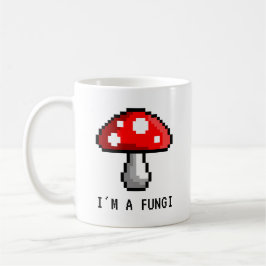 Ik ben een Fungi Pixel Mushroom Mok