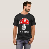 Ik ben een Fungi Pixel-paddenstoel T-Shirt (Donker (Voorkant volledig)