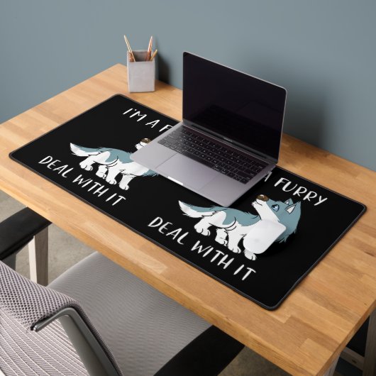 Ik ben een furry, accepteer het, schattige furry f bureaumat (Kantoor 2)