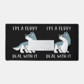 Ik ben een furry, accepteer het, schattige furry f bureaumat (Keyboard & Muis)