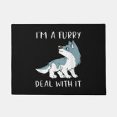Ik ben een furry, accepteer het, schattige furry f deurmat (Voorkant)