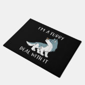 Ik ben een furry, accepteer het, schattige furry f deurmat (Schuin)