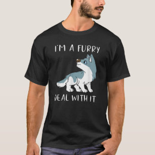 Ik ben een furry, accepteer het, schattige furry f t-shirt