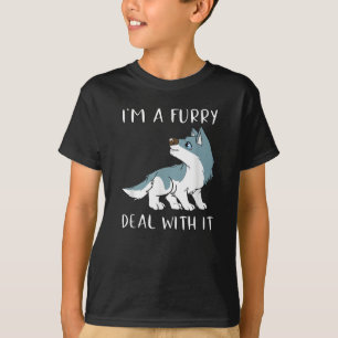 Ik ben een furry, accepteer het, schattige furry f t-shirt