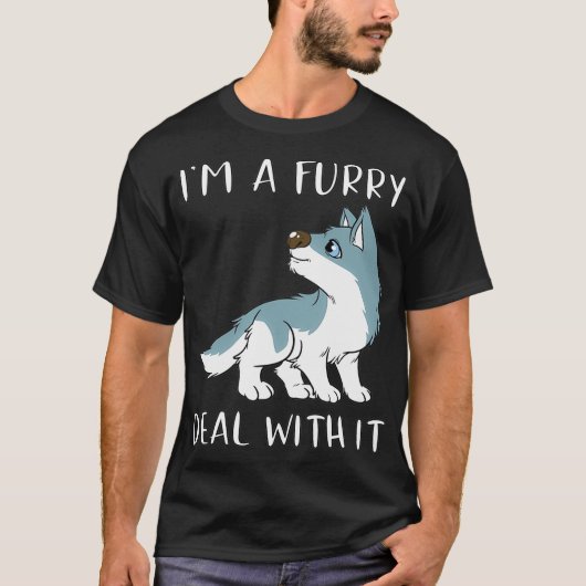 Ik ben een furry deal met het Cute Furry Fursui T-shirt (Voorkant)