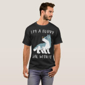 Ik ben een furry deal met het Cute Furry Fursui T-shirt (Voorkant volledig)