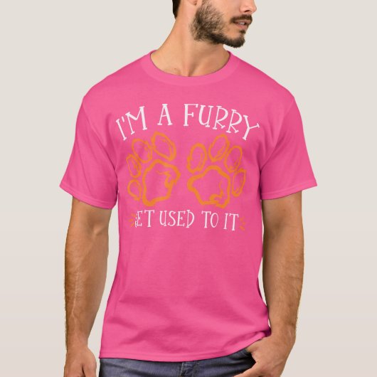 IK BEN EEN Furry Furry Fandom Cosplay Fursona T-shirt (Voorkant)