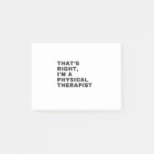 IK BEN EEN FYSIEKE THERAPIST. POST-IT® NOTES (Voorkant)