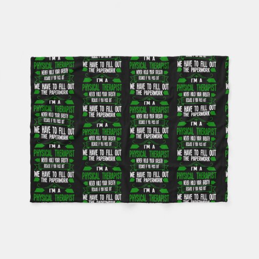 Ik ben een fysiotherapeuten therapie fleece deken (Voorkant (Horizontaal))