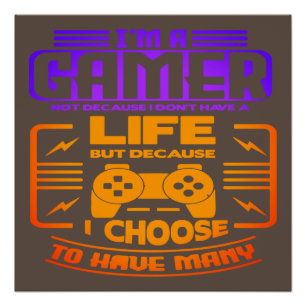 IK BEN EEN GAMER PERFECT POSTER