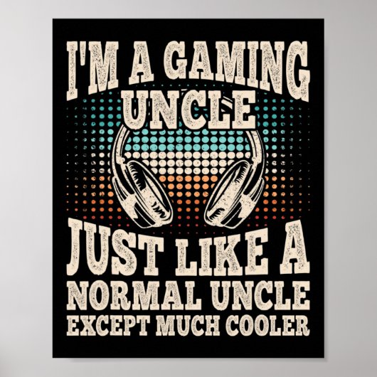 Ik ben een gamingoom Grappige videogameretro Poster (Voorkant)