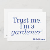 Ik ben een Gardener Briefkaart (Voorkant / Achterkant)