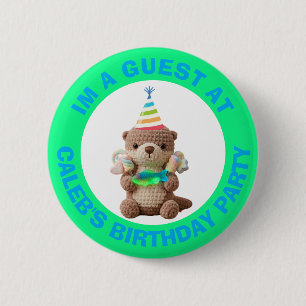 Ik ben een gast Verjaardagsfeest Identificatie Ronde Button 5,7 Cm