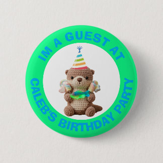 Ik ben een gast | Verjaardagsfeest Identificatie  Ronde Button 5,7 Cm