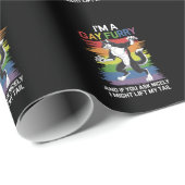 Ik ben een Gay Furry Fox Rainbow LGBTQ Pride Cadeaupapier (Rol Hoek)