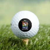 Ik ben een Gay Furry Fox Rainbow LGBTQ Pride Golfballen (Insitu Shirt)