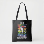 Ik ben een Gay Furry Fox Rainbow LGBTQ Pride Tote Bag (Voorkant)