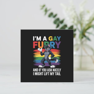 Ik ben een gay furry regenboog vos wolf pride mont kaart