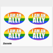 Ik ben een geallieerde ovale Sticker (Vel)