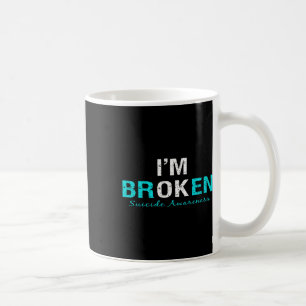 Ik ben een gebroken zelfmoordbewustzijn, een onzic koffiemok