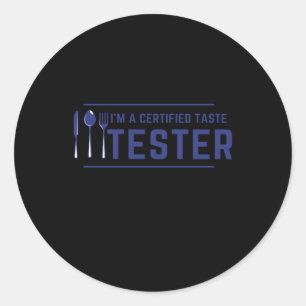 Ik ben een gecertificeerde smaaktester ronde sticker