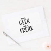 Ik ben een Geek niet een Freak Rechthoekige Sticker (Envelop)