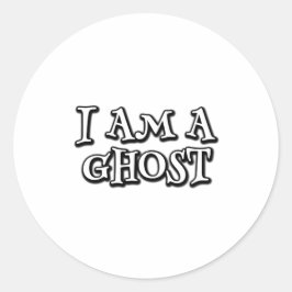 Ik ben een geest ronde sticker
