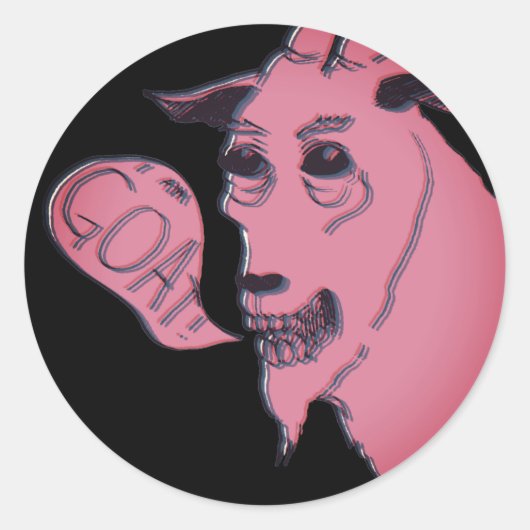 Ik ben een geit ronde sticker (Voorkant)