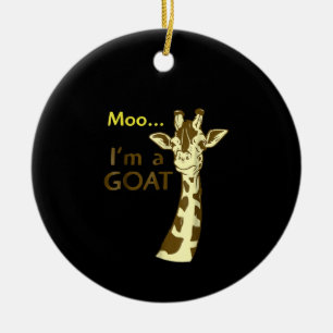 Ik ben een geiteklets die Giraffe verwart Keramisch Ornament