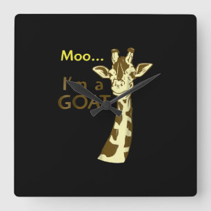 Ik ben een geiteklets die Giraffe verwart Vierkante Klok