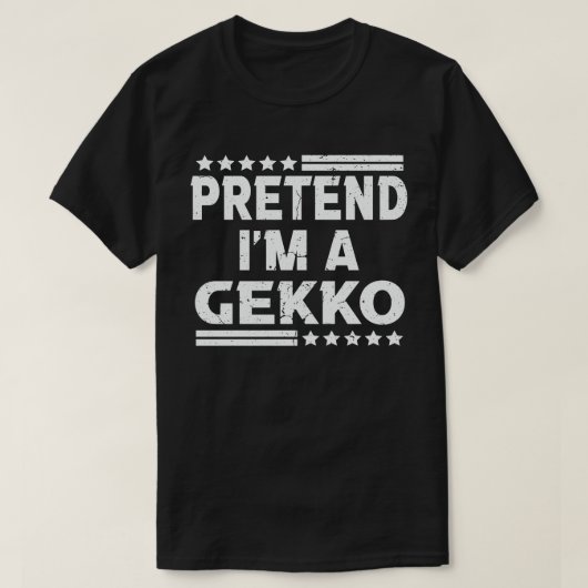 Ik ben een Gekko Easy Lazy Halloween Costume. T-shirt (Design voorkant)