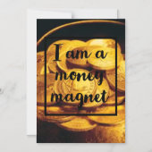 Ik ben een geldmagneet. magnetische uitnodiging (Voorkant)