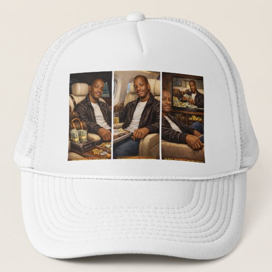 IK BEN EEN GELDMAGNET CONTENTMAKER HOODY TRUCKER PET (Voorkant)