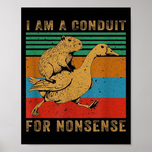 Ik Ben Een Geleider Voor Onzin Capybara Gans Poster (Voorkant)