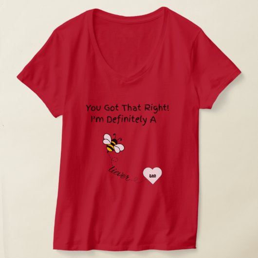 Ik ben een gelovig grafisch T-shirt (Laagn)