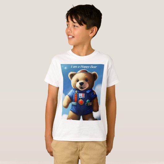 Ik ben een gelukkig Beer T-Shirt (Voorkant volledig)