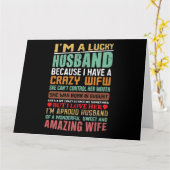 Ik ben een gelukkig echtgenoot Cadeau voor vrouwli Kaart (Gele Bloem)