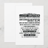 Ik ben een gelukkige broeder cadeautje voor broer aankondiging (Voorkant / Achterkant)